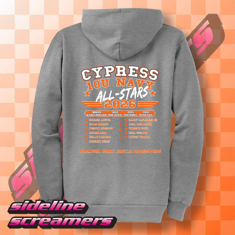 2026 CYB ALL STARS ROSTER ZIP HOODIE
