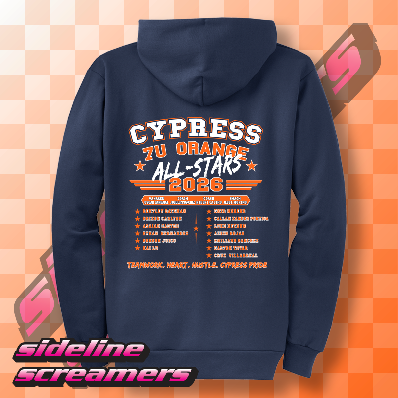 2026 CYB ALL STARS ROSTER ZIP HOODIE