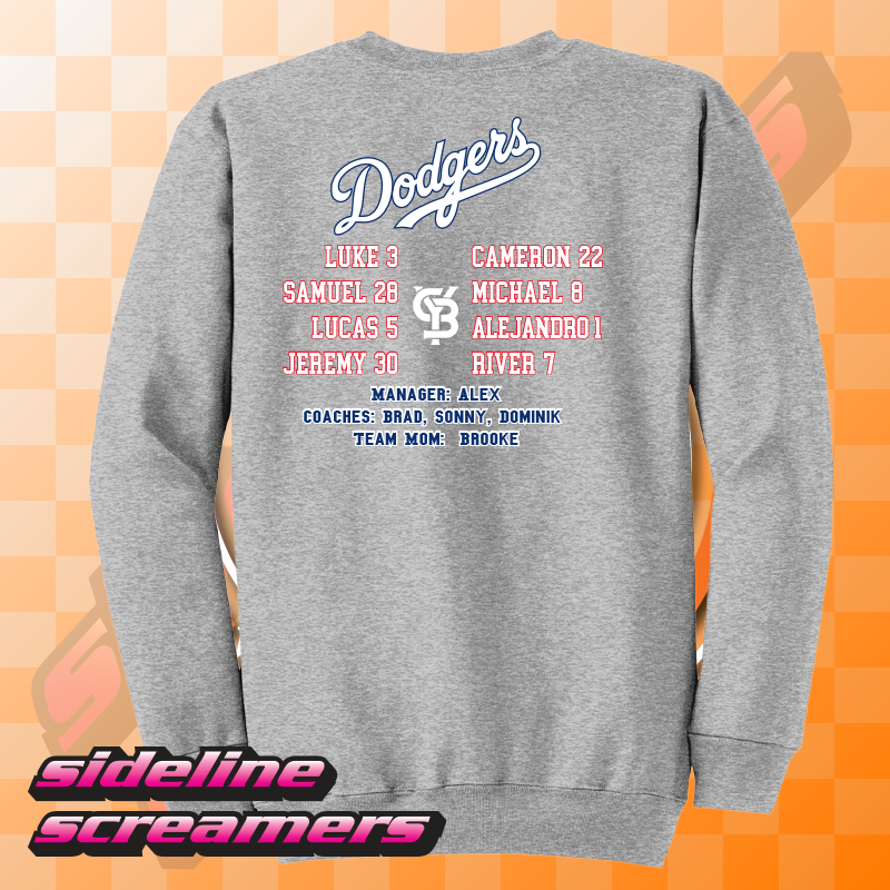 CYB DODGERS UNISEX CREWNECK