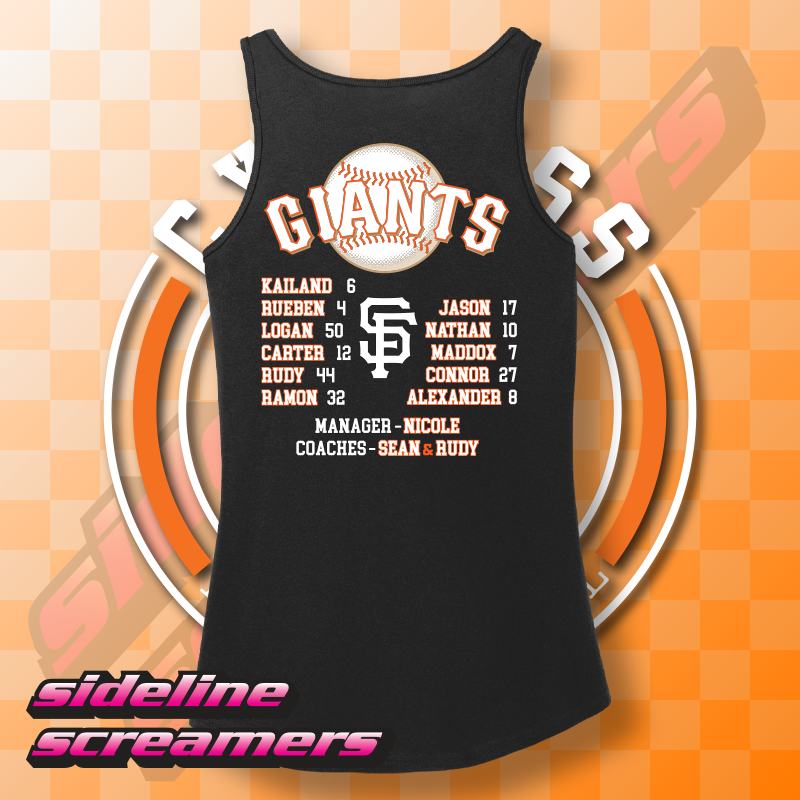 CYB MUSTANG GIANTS WOMENS ROSTER TANK TOP