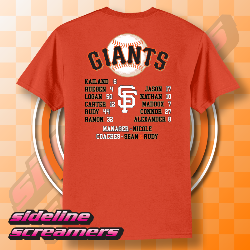 CYB MUSTANG GIANTS ROSTER T-SHIRT