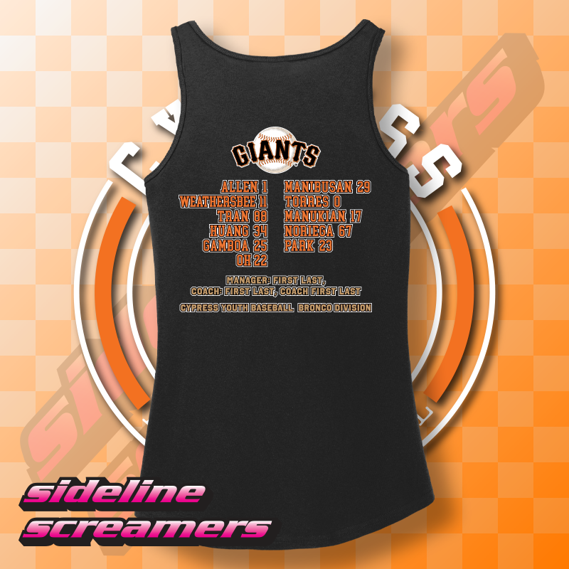 CYB GIANTS WOMENS ROSTER TANK TOP