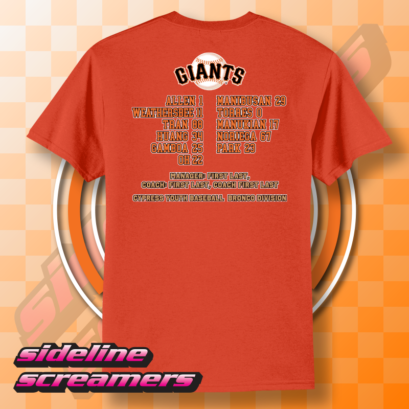 CYB GIANTS ROSTER T-SHIRT