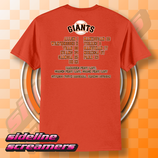 CYB GIANTS ROSTER T-SHIRT