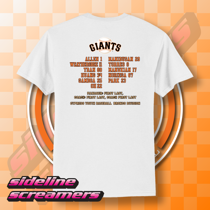 CYB GIANTS ROSTER T-SHIRT
