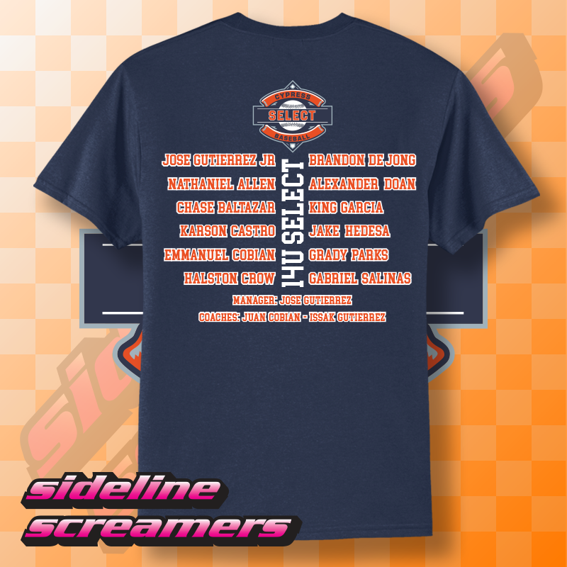 CYB SELECT WOMENS ROSTER T-SHIRT