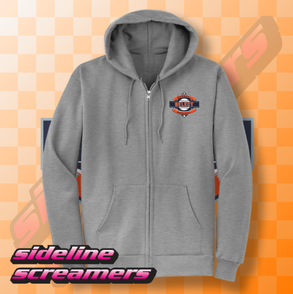 GRAY ZIP HOODIE