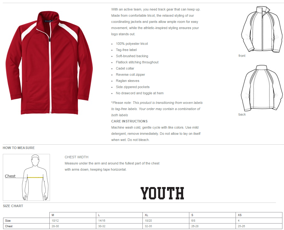 AYSO 54 ALL STARS WARM UP JACKET