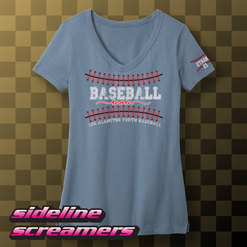 LAYB MOM GARMENT-WASHED V-NECK T-SHIRT