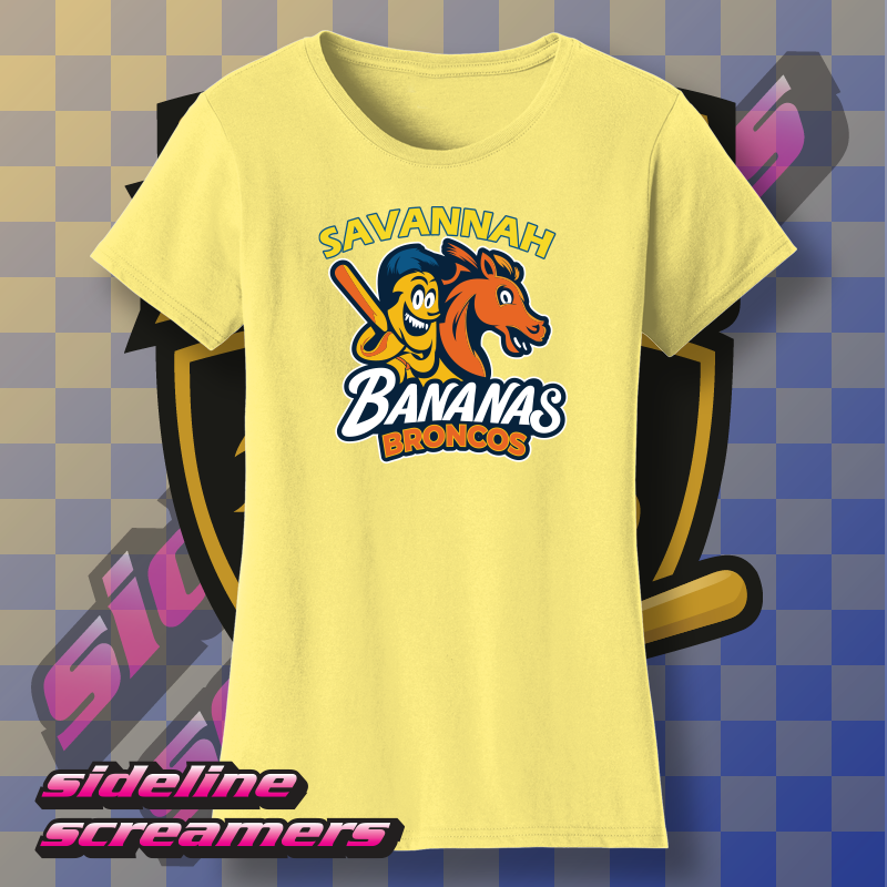 SAVANNAH BANANAS BRONCOS WOMENS TSHIRT