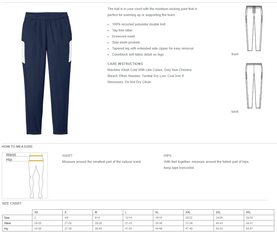 LPST800 Sizing Chart