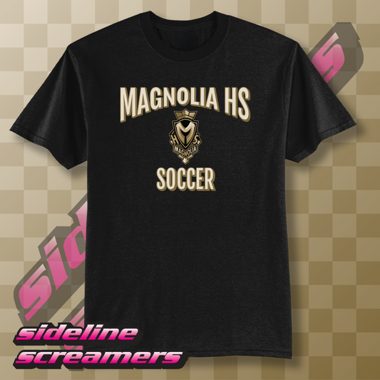 MAGNOLIA HS BOYS SOCCER MENS TSHIRT HORIZONTAL DESIGN