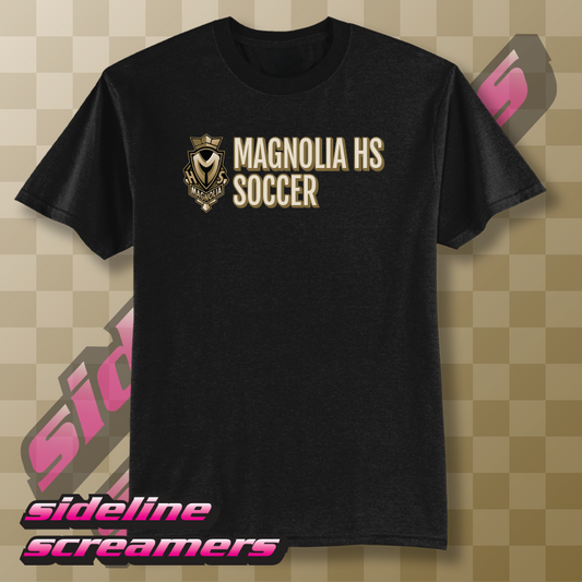 MAGNOLIA HS BOYS SOCCER MENS TSHIRT HORIZONTAL DESIGN