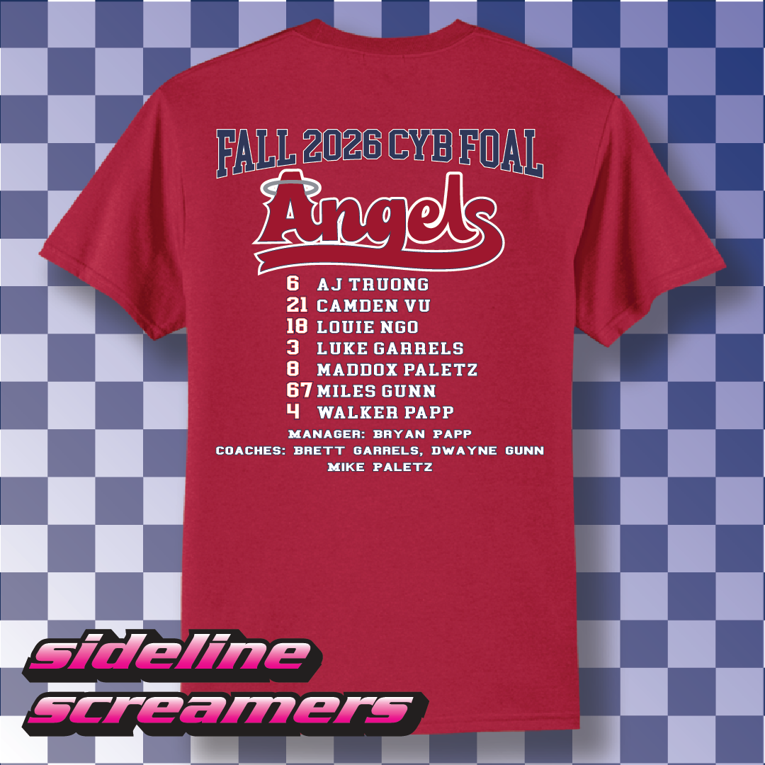 2026 ANAHIEM ANGELES CYB ROSTER T-SHIRT