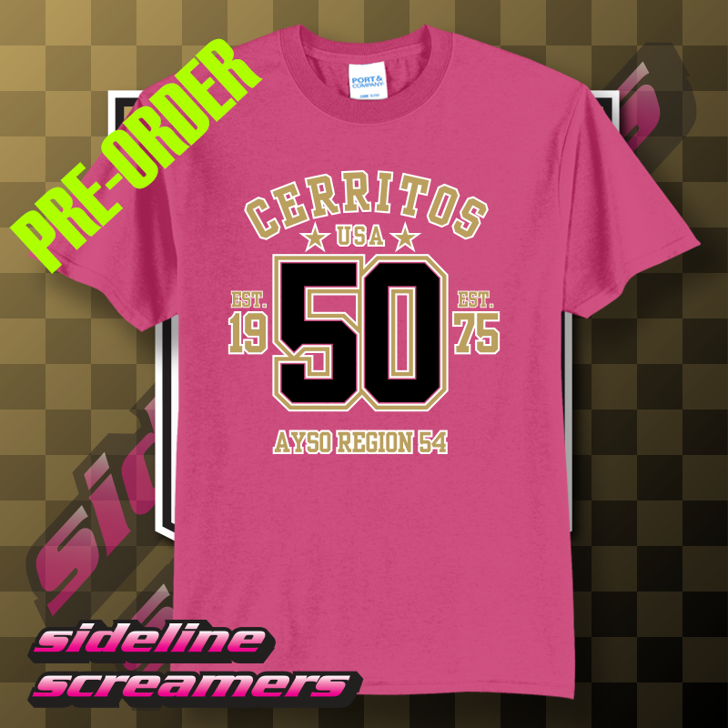 AYSO 54 USA 50TH T-SHIRT PREORDER