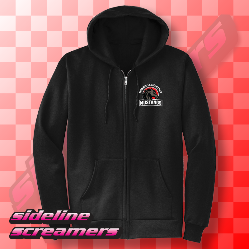 MORRIS MUSTANGS ZIP UP HOODIE