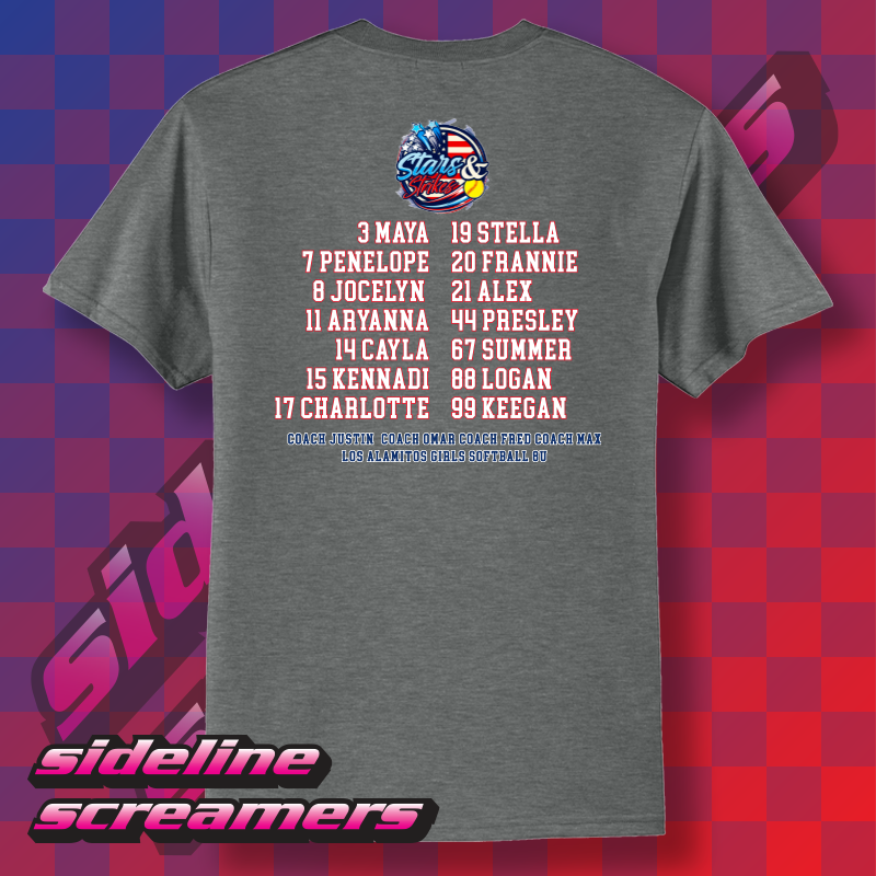 STARS AND STRIKES SOFTBALL T-SHIRT