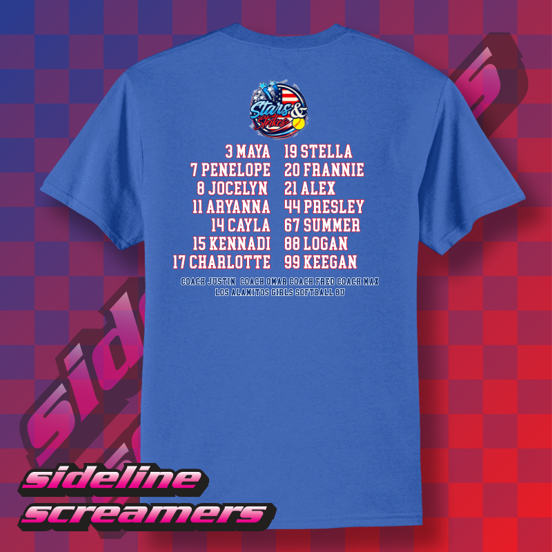 STARS AND STRIKES SOFTBALL T-SHIRT