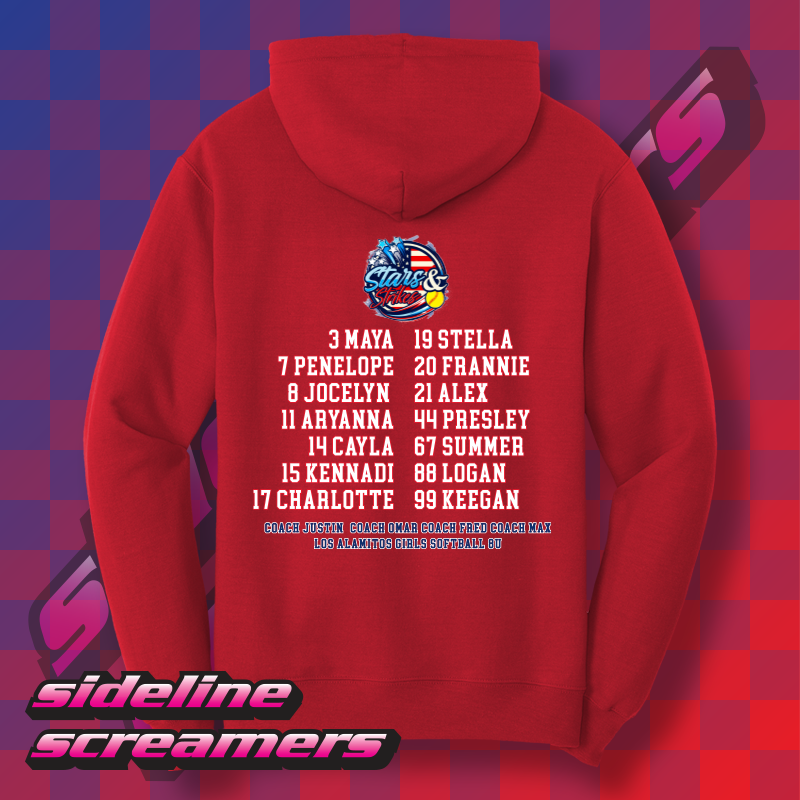 STARS AND STRIKES SOFTBALL HOODIE