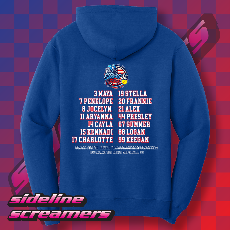 STARS AND STRIKES SOFTBALL HOODIE