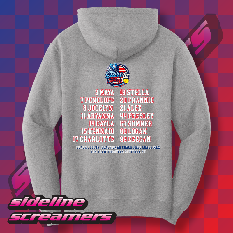 STARS AND STRIKES SOFTBALL HOODIE