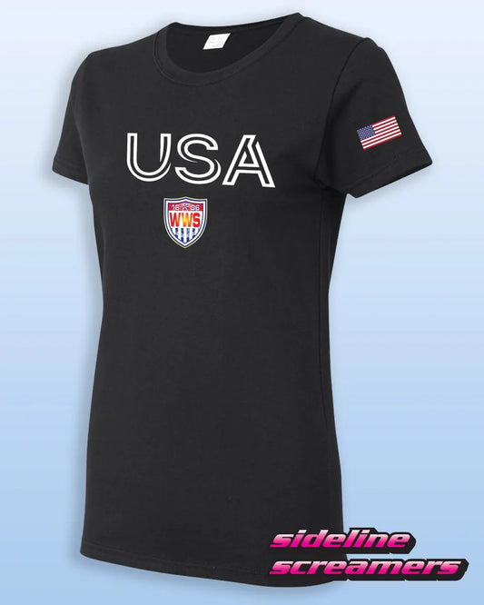 WORLDWIDE SOCCER USA WOMENS TSHIRT